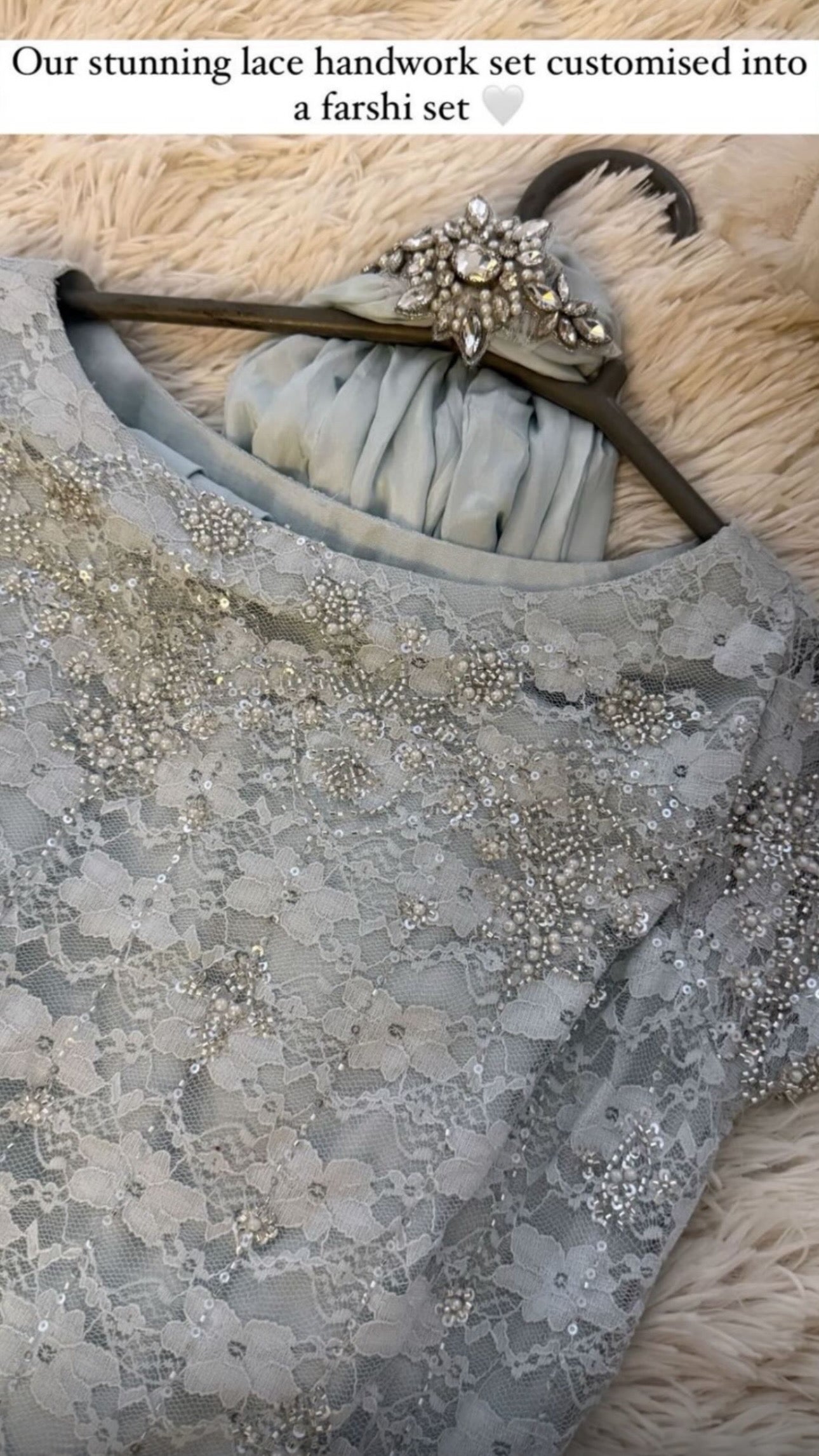 Ice Blue Farshi Set