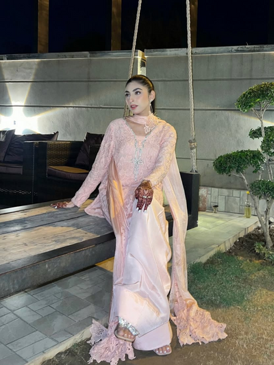 Peach Bow Farshi Set