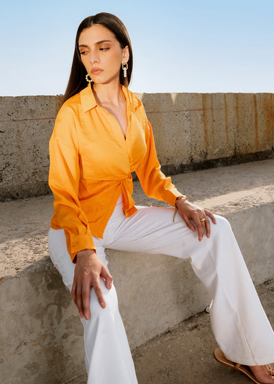 Slit waist top
