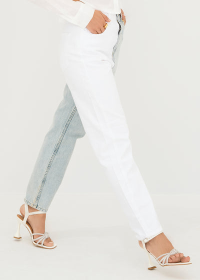 Two-tone Mom jeans