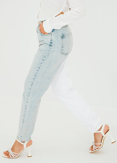 Two-tone Mom jeans