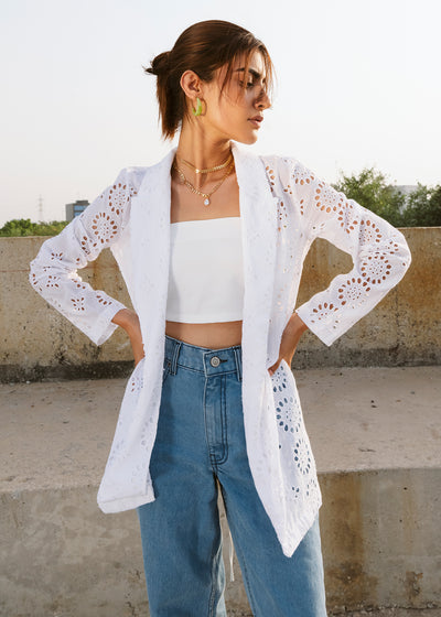 Eyelet Blazer