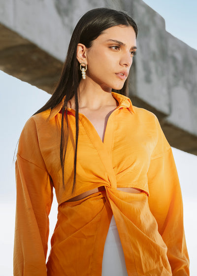 Slit waist top