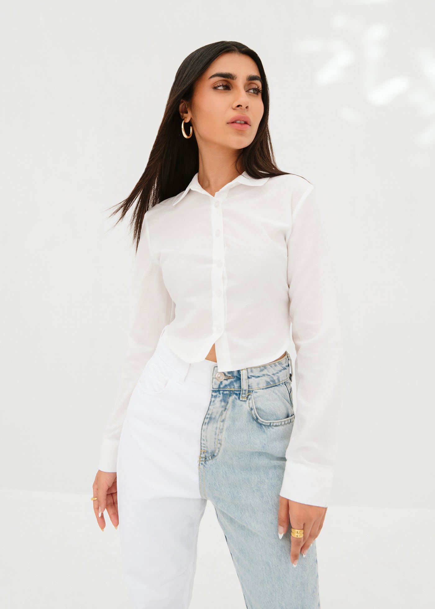 Tie-back button up