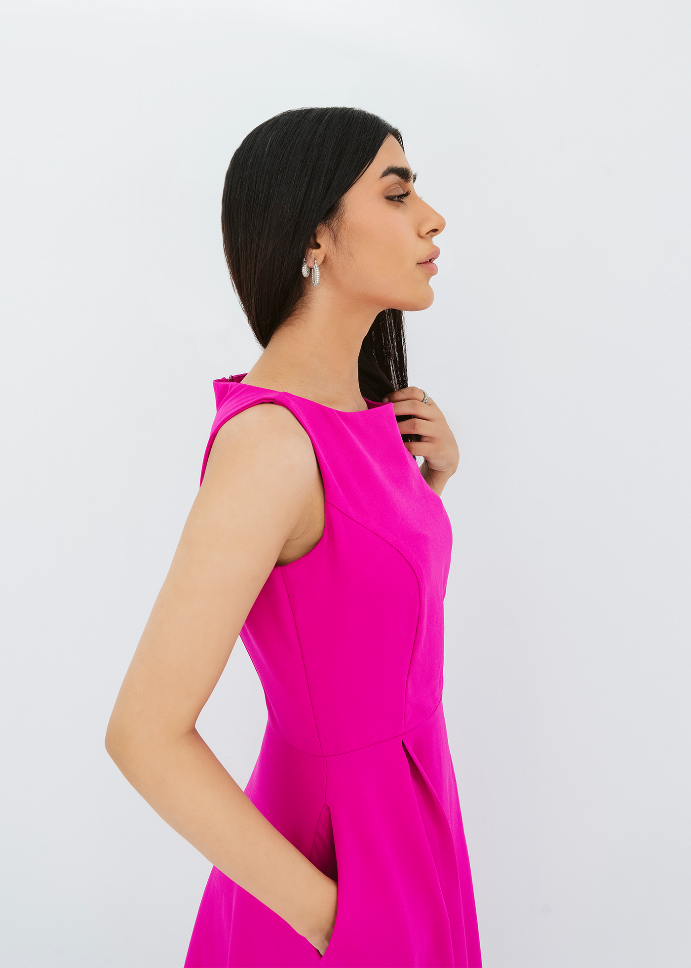 Pocket detail midi dress