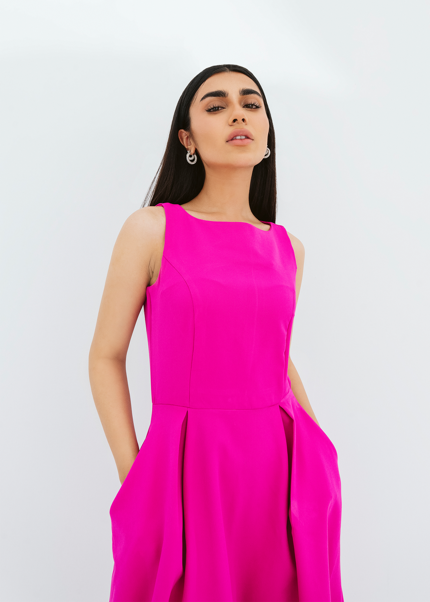 Pocket detail midi dress