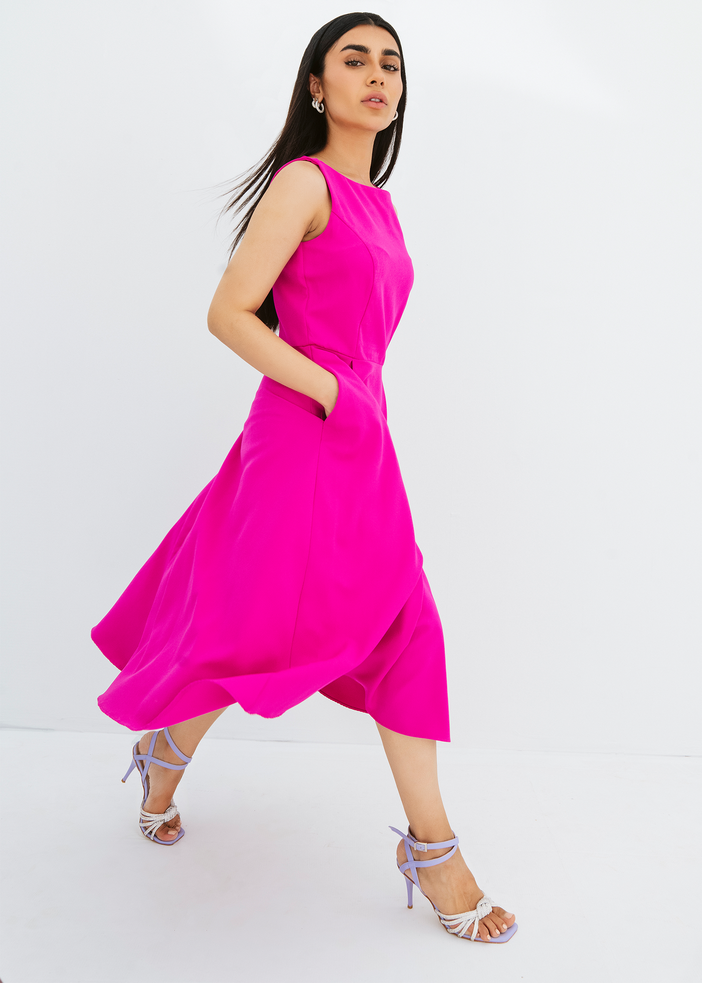 Pocket detail midi dress