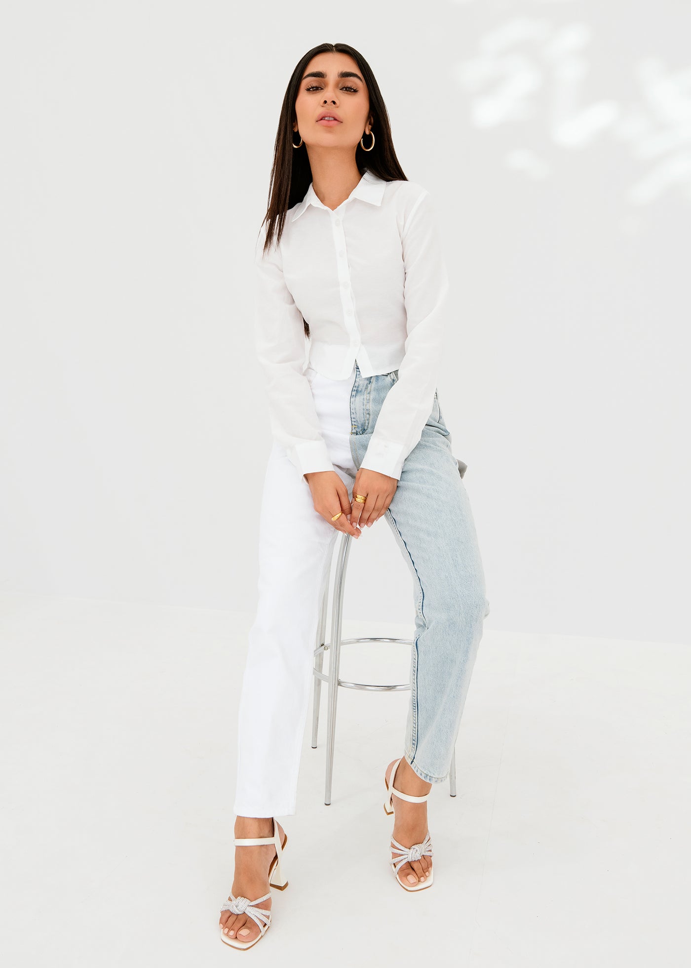 Tie-back button up