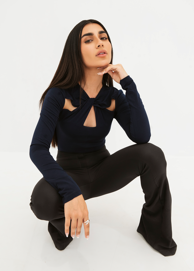Neck detail bodysuit