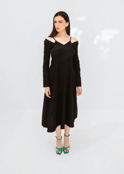 Strappy neck dress