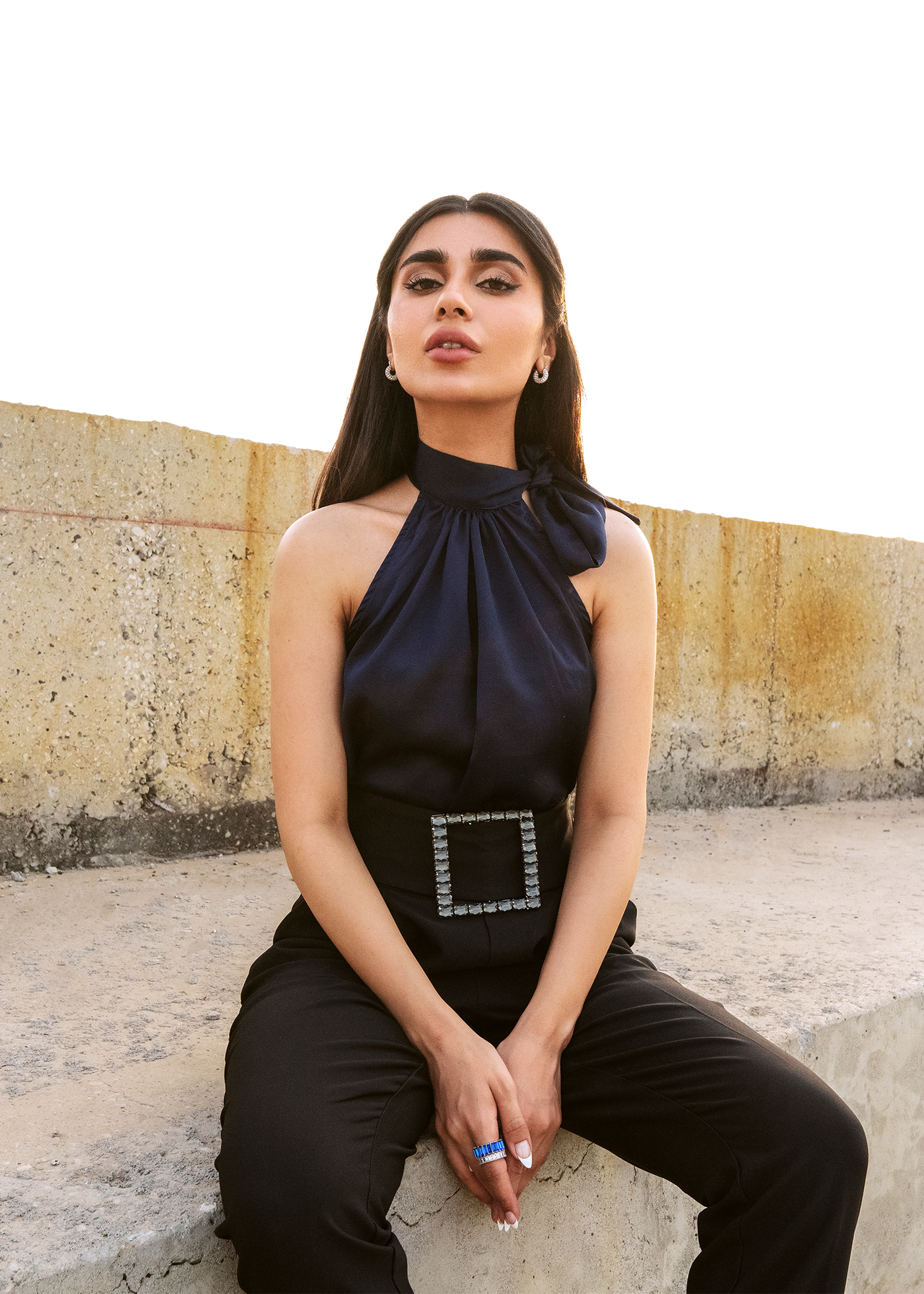 TIE NECK SILK BLOUSE