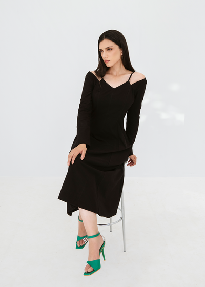 Strappy neck dress