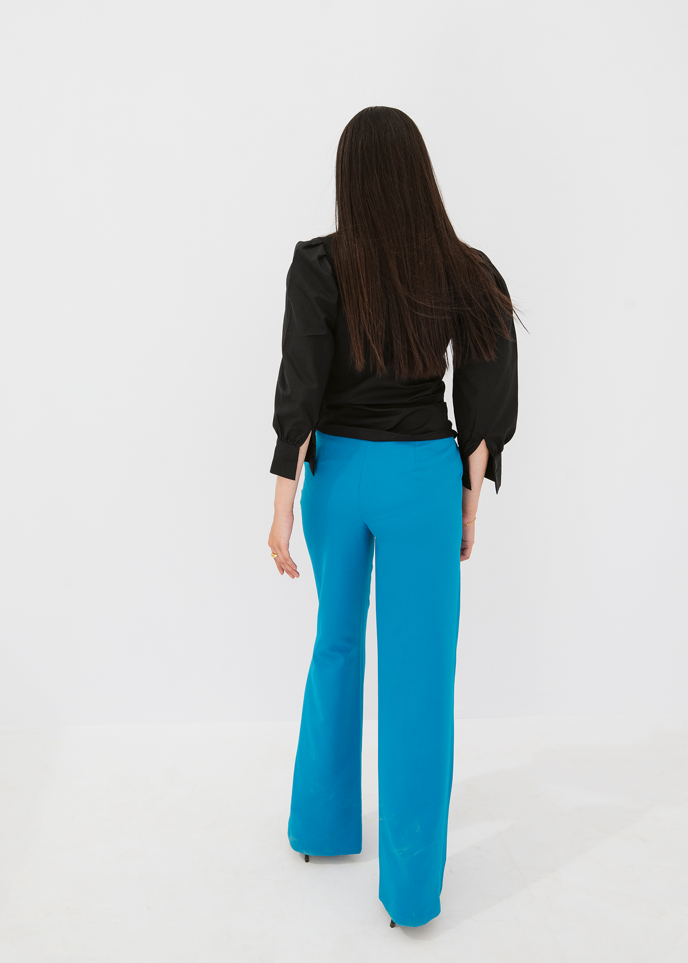 Tie waist poplin shirt