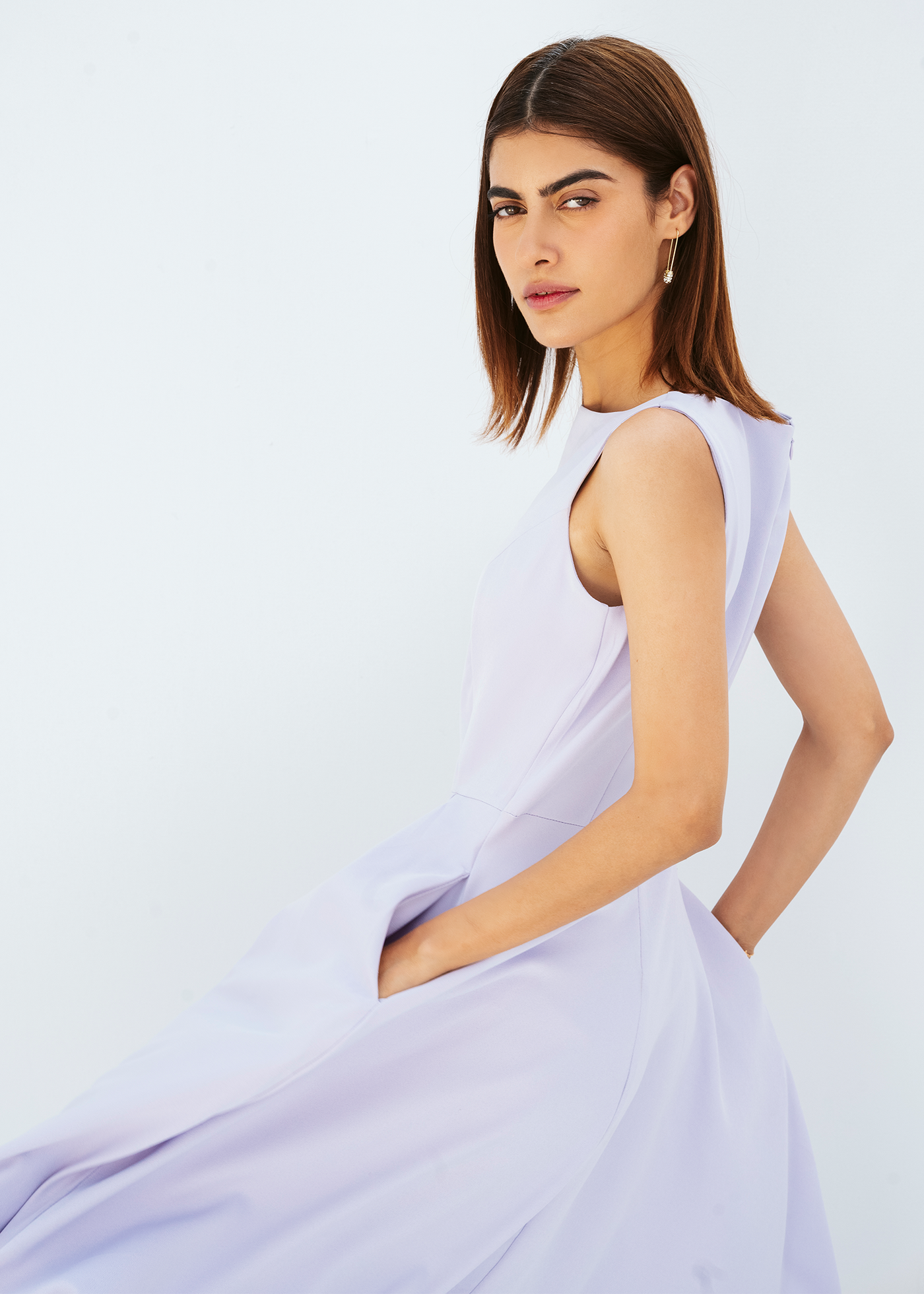 Pocket detail midi dress
